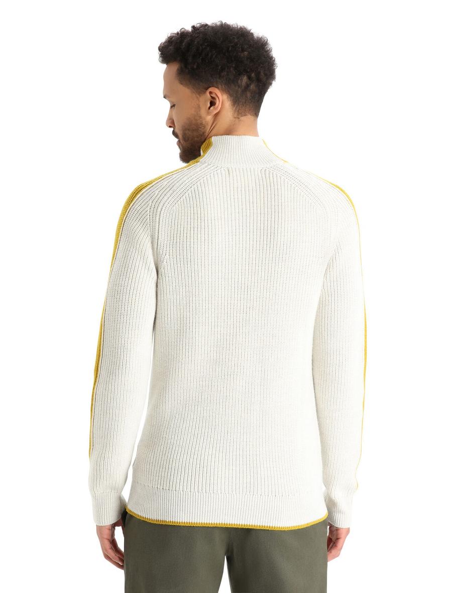 Chandails Icebreaker Merino Lodge Long Sleeve Half Zip Homme Doré | FR 1213NWYB